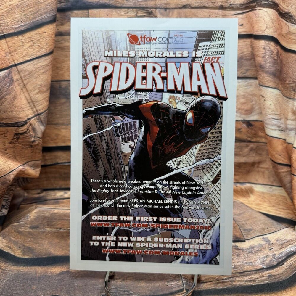 Marvel Miles Morales Spider-Man 2016 TFAW Promo Flyer Advertisement Art  Poster